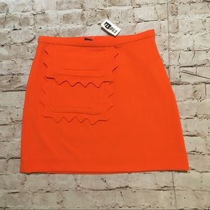 NWT Victoria Beckham orange detailed skirt